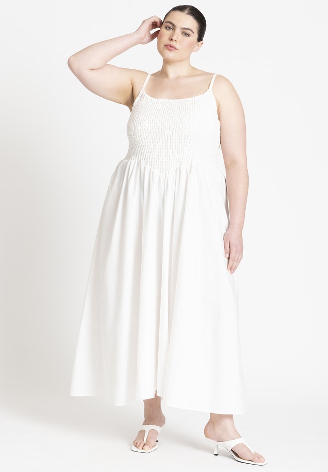 Poplin Textured Flare Dress image number 3