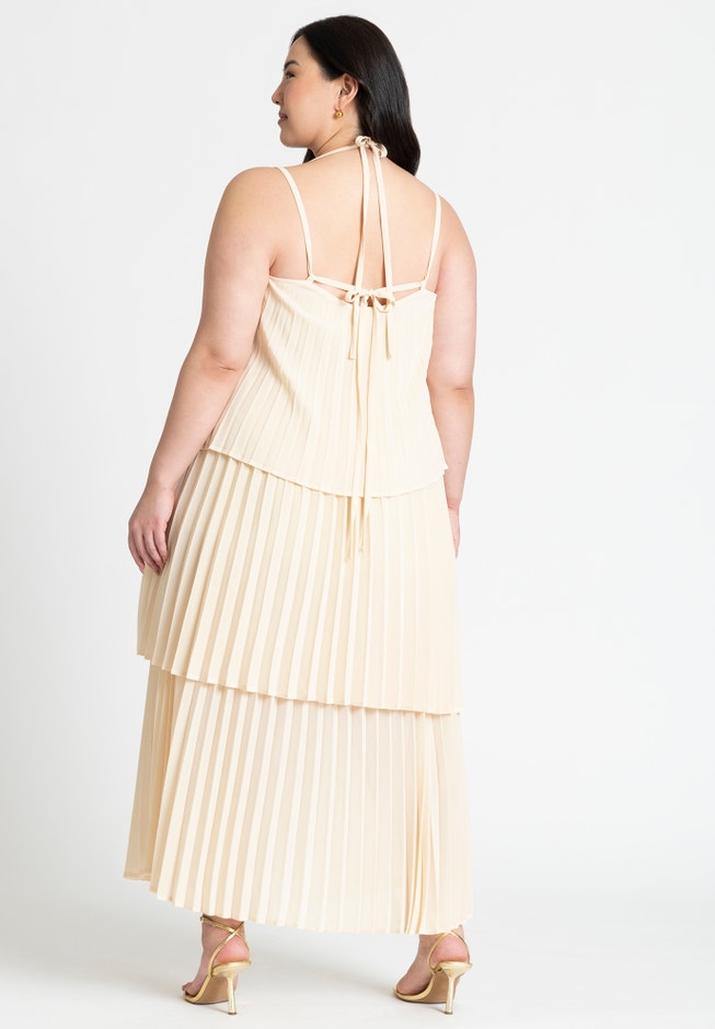 Pleated Layered Maxi Dress image number 2