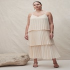 Pleated Layered Maxi Dress image number null