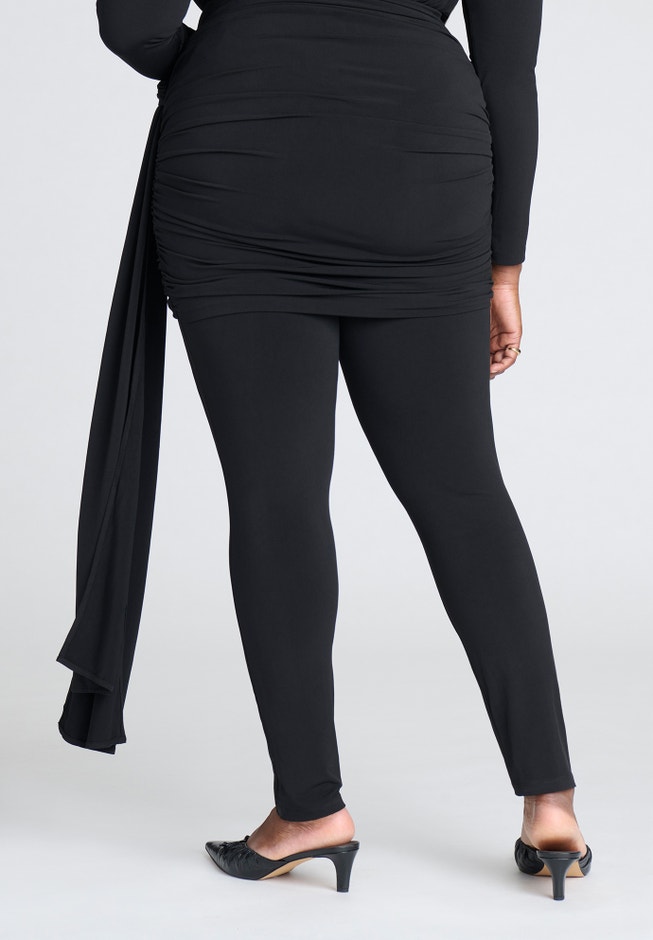 Draped Mini Skirt Legging image number 2