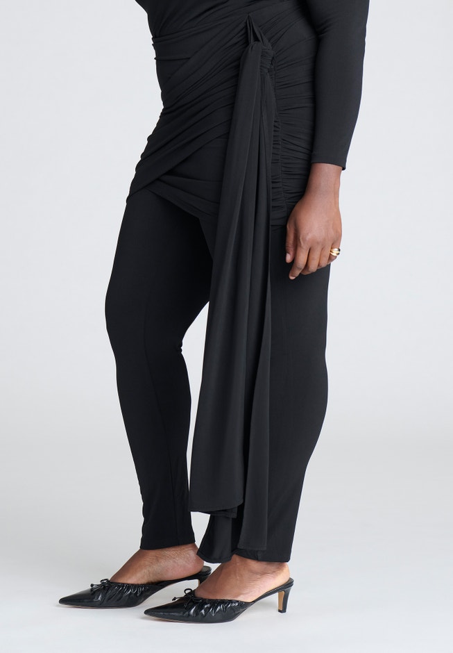 Draped Mini Skirt Legging image number 3