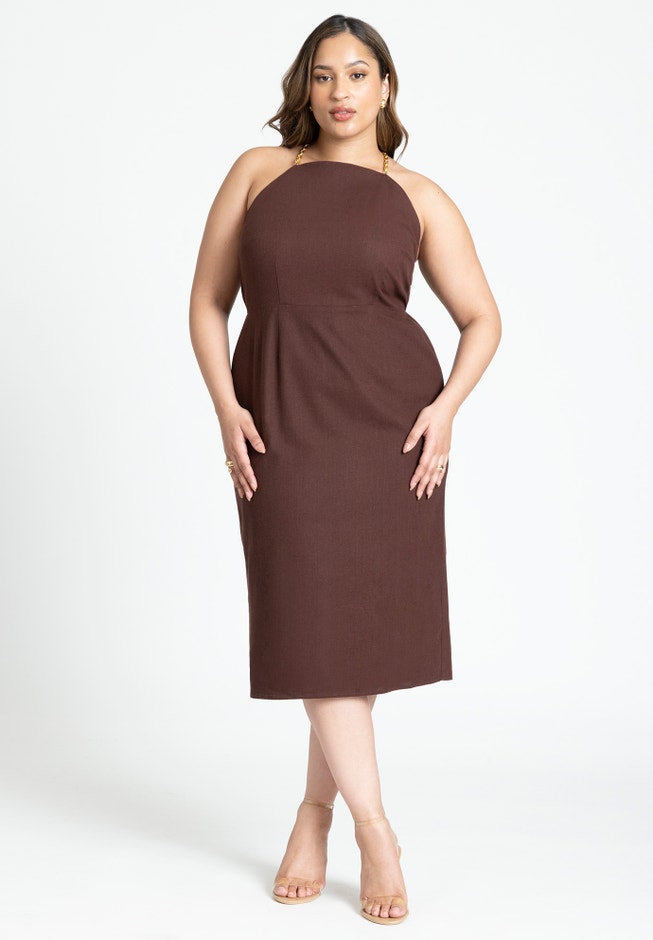 Chain Detail Midi Dress image number 1