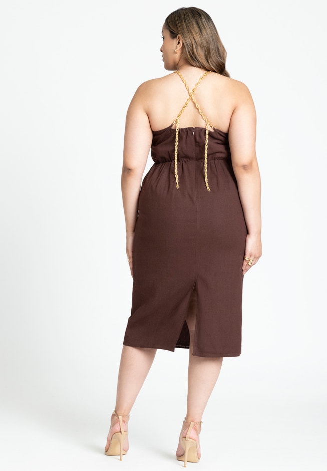 Chain Detail Midi Dress image number 2