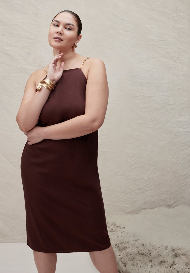 Chain Detail Midi Dress image number 0