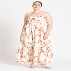 Pintuck Flare Maxi Dress image number null