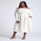 Off The Shoulder Ruffle Maxi Dress image number null