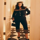 Leopard Faux Fur Trim Pant image number null