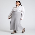 Flared Sweater Maxi Skirt image number null