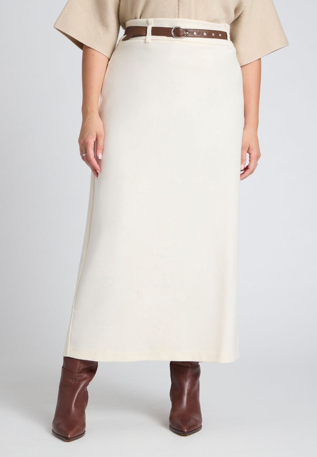 Belted Column Skirt image number 1