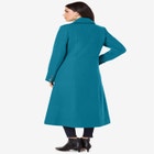 Plus Size Long Tailored Wool Blend Coat image number null