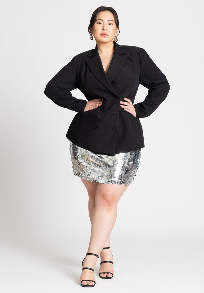 Paillette Sequin Mini Skirt image number null