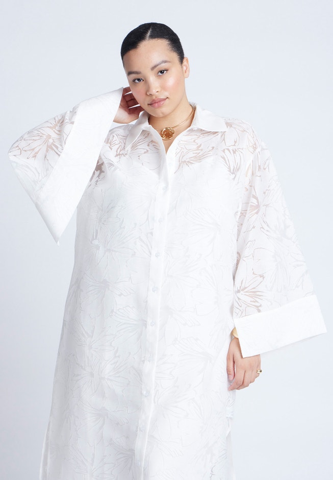 Floral Oversize Shirt Dress image number 2