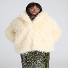 Textural Faux Fur Coat image number null