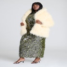 Textural Faux Fur Coat image number null