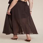 Semi-Sheer Chiffon Circle Skirt image number null