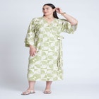 Kimono Sleeve Maxi Wrap Dress image number null
