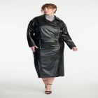 Boxy Faux Leather Jacket image number null