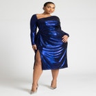 Shiny Asym Neckline Top image number null