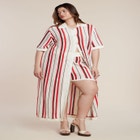 Striped Crochet Duster image number null