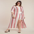 Striped Crochet Duster image number null