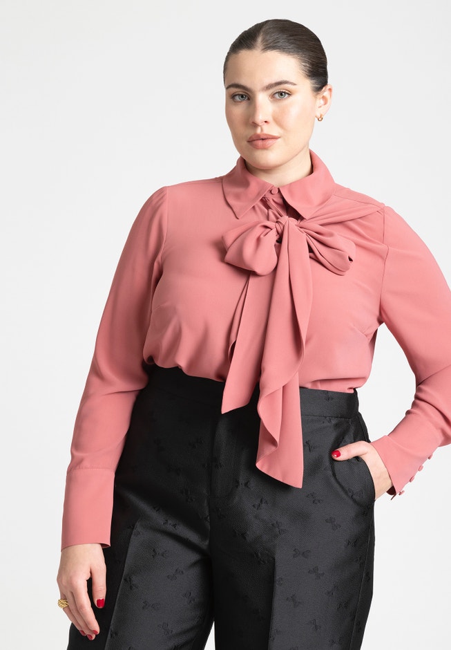 Tie Detail Bow Top image number null