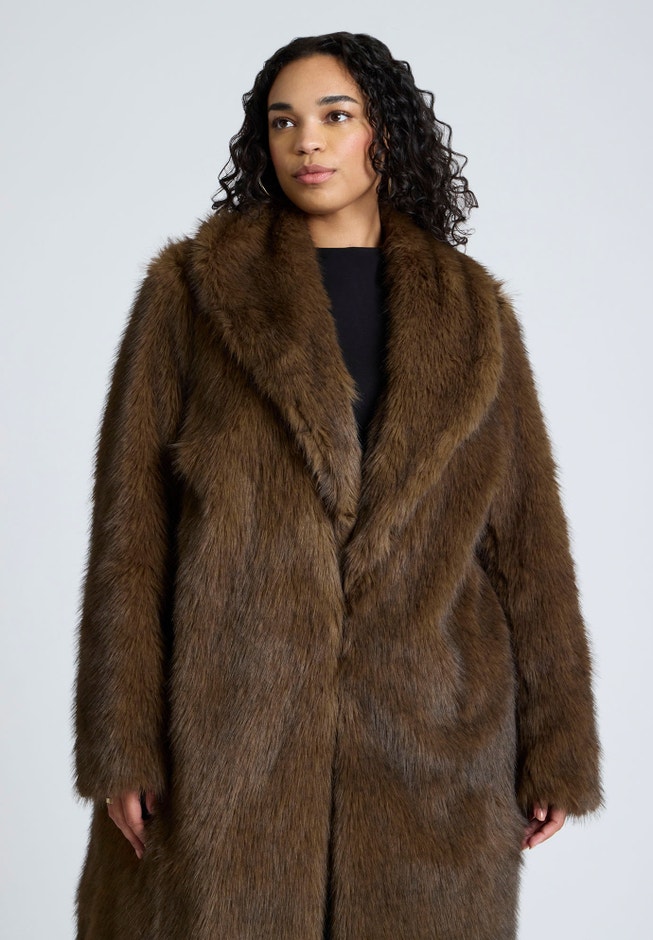 Long Faux Fur Coat image number 2