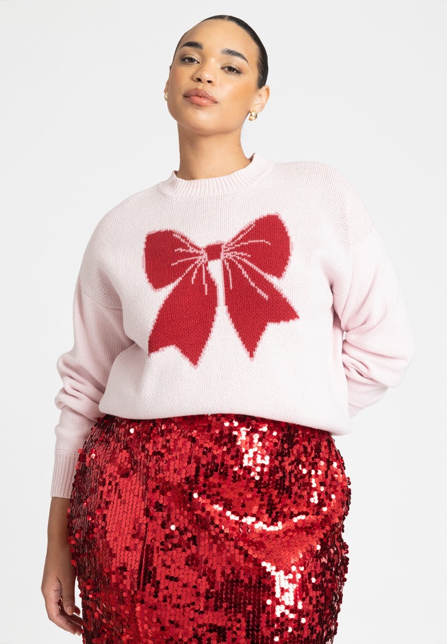 Bow Intarsia Sweater image number 0