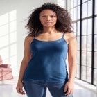Plus Size Adjustable Strap Cami with Built-In Shelf Bra image number 0