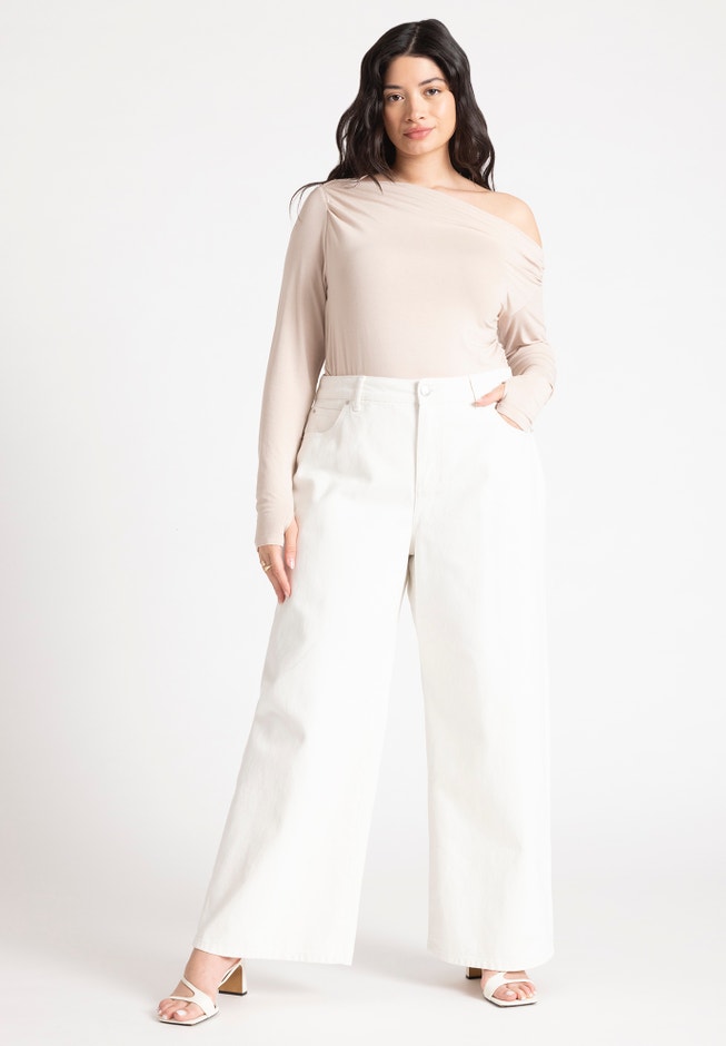 The Yvette Rigid Wide Leg Jean image number null