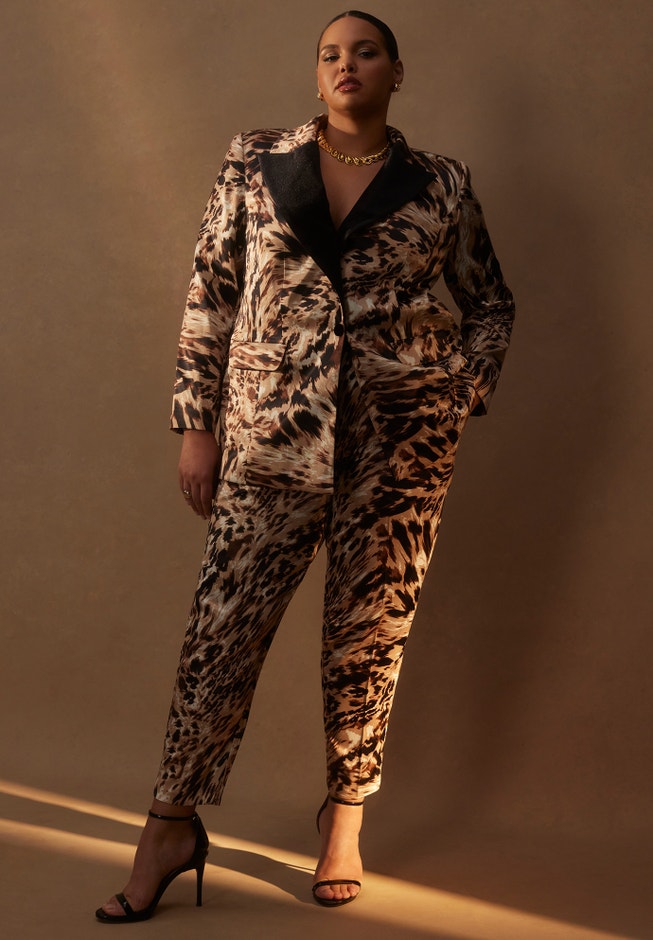 Velvet Waistband Printed Pant image number 3