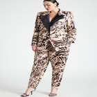 Velvet Waistband Printed Pant image number null