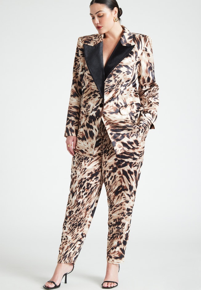 Velvet Waistband Printed Pant image number 0