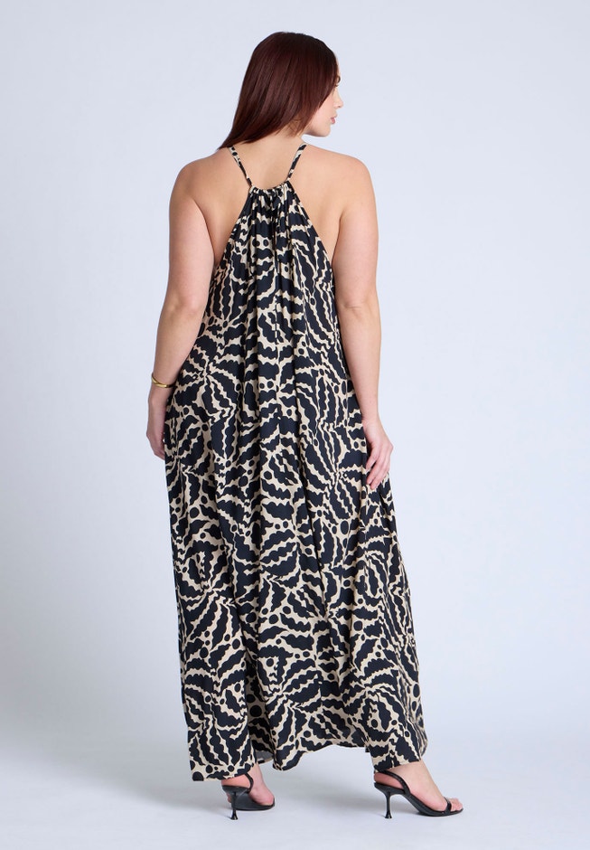 Hardware Detail Trapeze Maxi Dress image number null