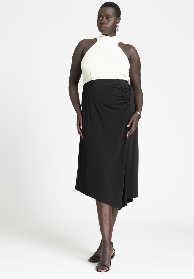 Oblong Hem Skirt image number null