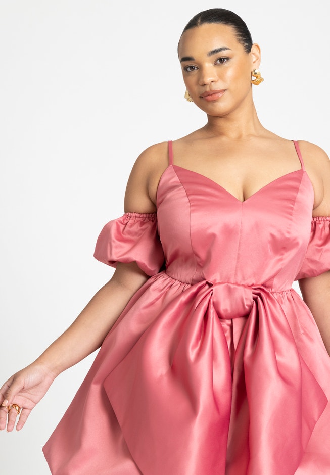 emi pink bow mini dress Emi Pink Bow Mini Dress