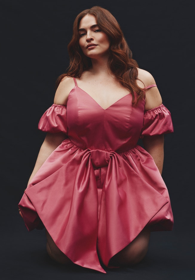 Dramatic Bow Mini Dress image number null