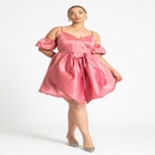 Dramatic Bow Mini Dress image number null