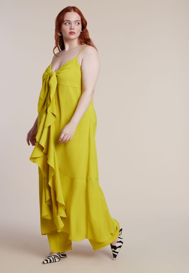 Tie-Front Ruffle Duster image number 2