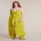 Tie-Front Ruffle Duster image number null