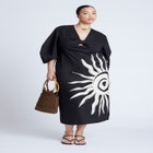 Twist Detail Printed Column Dress image number null