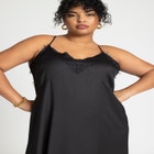 Lace Trim Leopard Ombre Slip Dress image number null