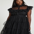 Dramatic Ruffle Midi Dress image number null