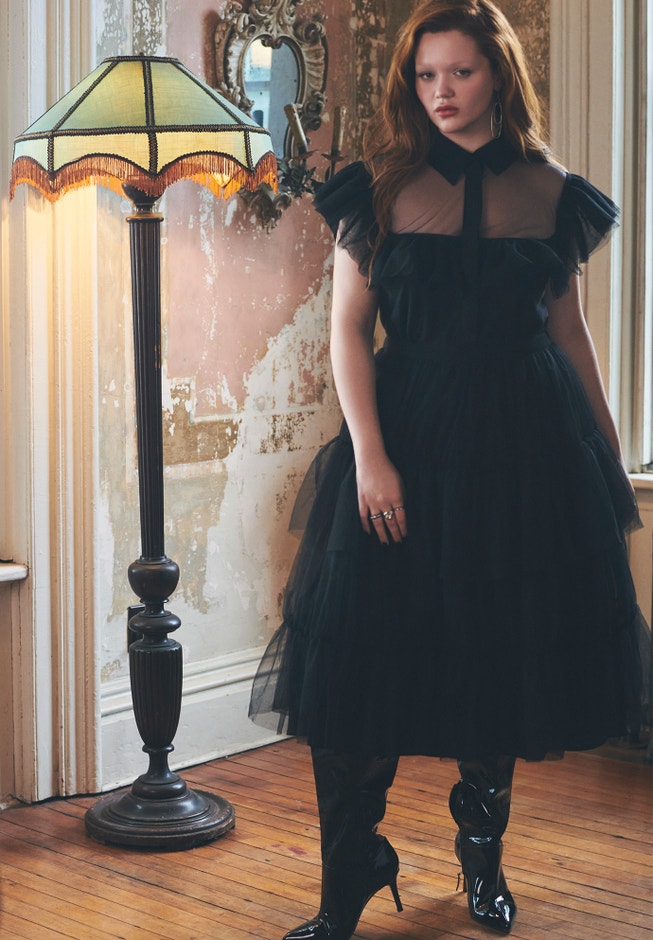 Dramatic Ruffle Midi Dress image number 0