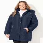 Faux Fur Hood Puffer Coat image number null