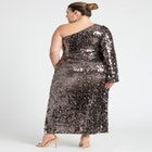 One Shoulder Flare Sleeve Dress image number null