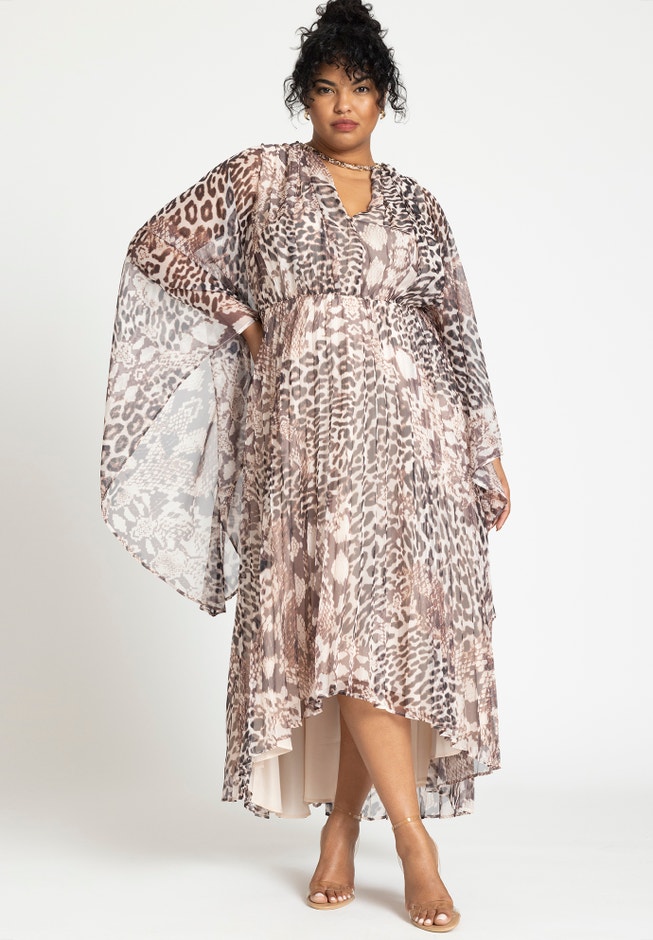 Dramatic Sleeve Flared Dress image number 1