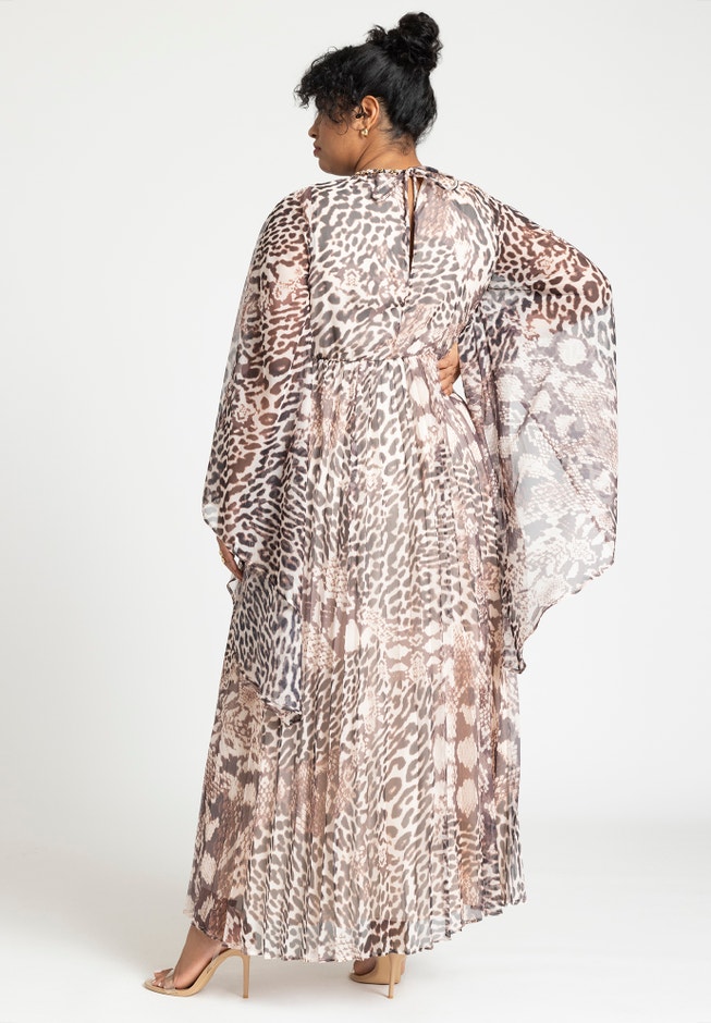 Dramatic Sleeve Flared Dress image number 2