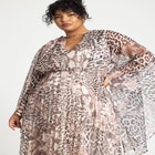 Dramatic Sleeve Flared Dress image number null