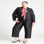 Jacquard Cropped Blazer image number null