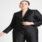 Jacquard Cropped Blazer image number null